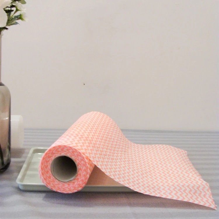 Цветная Нетканая кухонная одноразовая салфетка для мытья посуды, чистящие салфетки