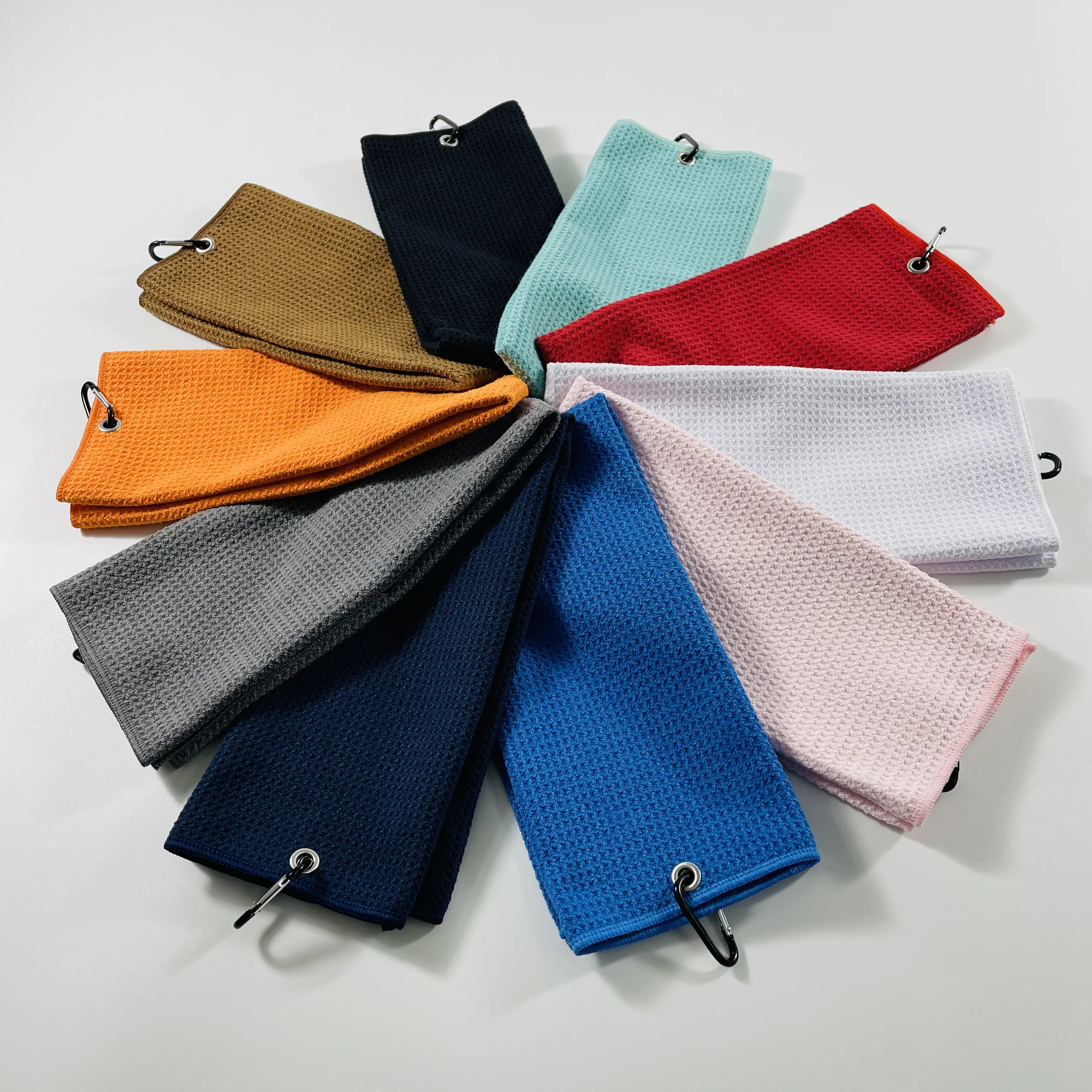 Factory Direct Golf Towel Customizable Logo Microfiber Golf Towel