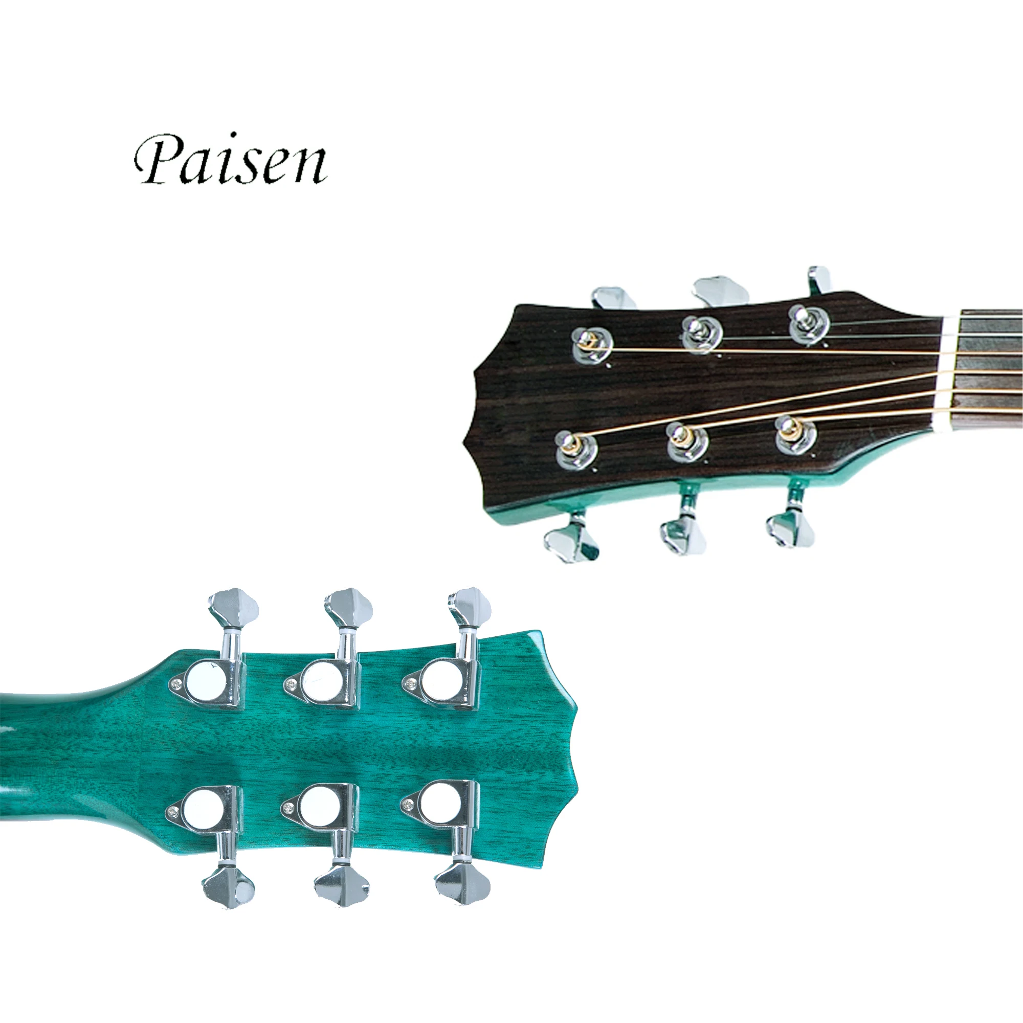 Acoustic Guitar 41 Inch Wooden Guitar  Spruce Venee Guitar Transparent green  color Musical Instruments Sales