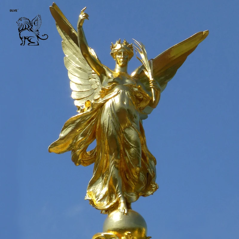 Large Outdoor Decoration Greek God Brass Bronze Angel Statue Garden Life Size Winged Woman Metal Sculpture