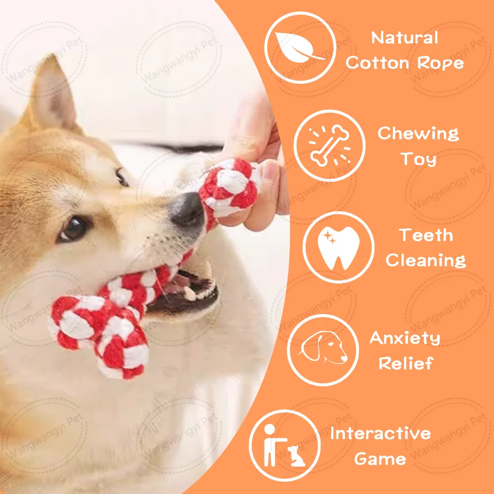 Wholesale Braided Dog Rope Toy Animal Natural Cotton Rope Dog Chew Toys