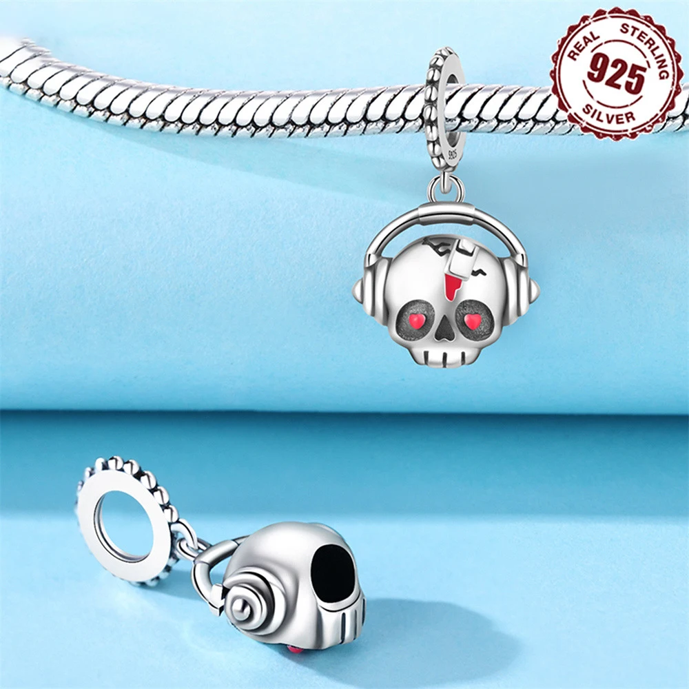Fashion Women Jewelry 925 Sterling Silver Sunshade Sunglasses Ice Cream Charm For Original Bracelets Bangle For Female Gifts