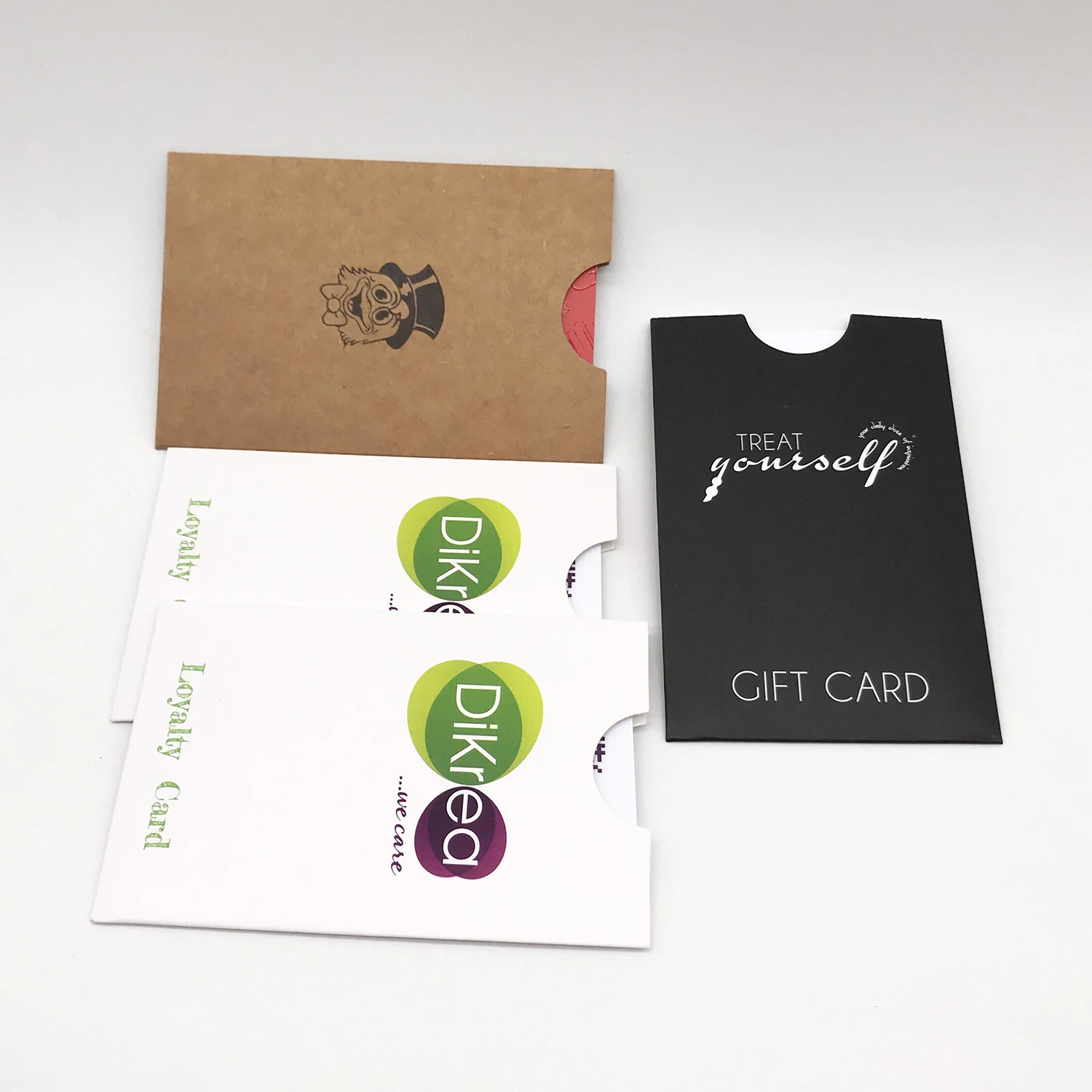 Customized PVC gift card with paper card holder