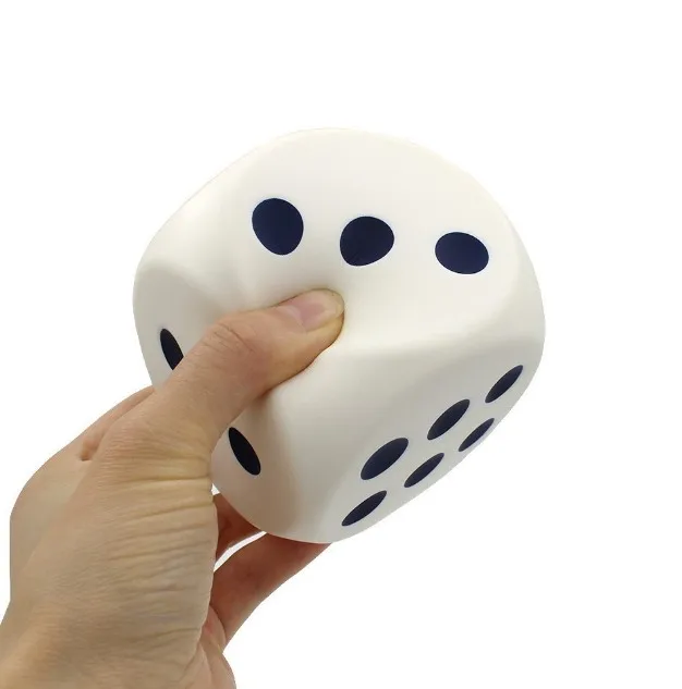 Customized soft squishy toys new fidget toys for kids and adults mini size 10cm dice toys with 6 sided rounded edge