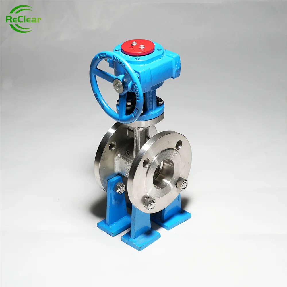 Stainless Steel Butterfly Valve Hard Seal Worm Gear Triple Eccentric Clamp Butterfly Valve