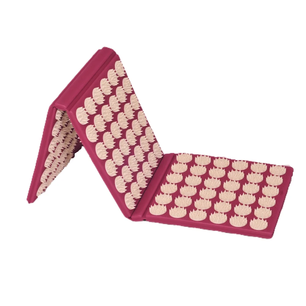 
Folding Pain Relive Acupressure Massage Mat and Pillow Set for Back and Neck and Muscle Relaxation 