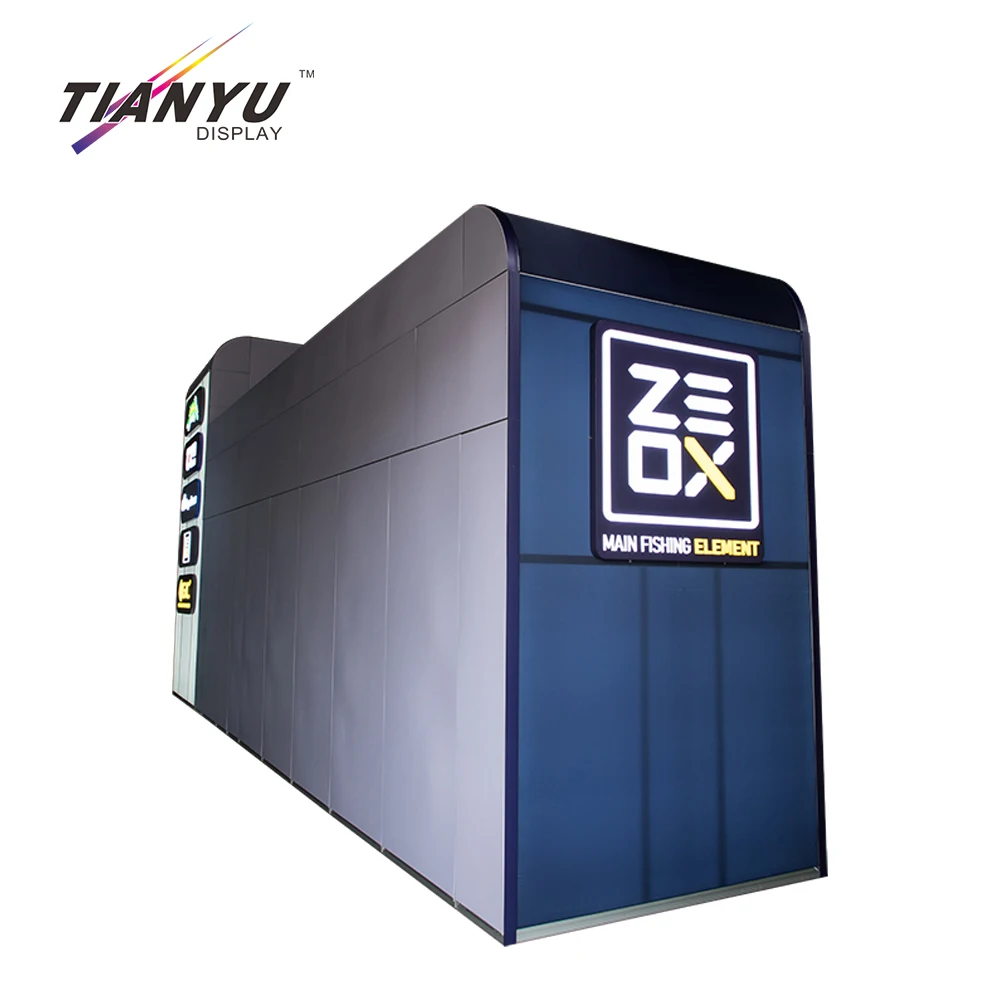 Tianyu индивидуальная портативная выставочная стенд для натяжения ткани 10x10 торговая камера с передним счетчиком