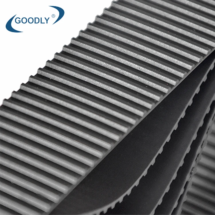 OEM ODM custom industrial single-sided toothed belt black rubber synchronous belt S5M synchronous belts and pulleys