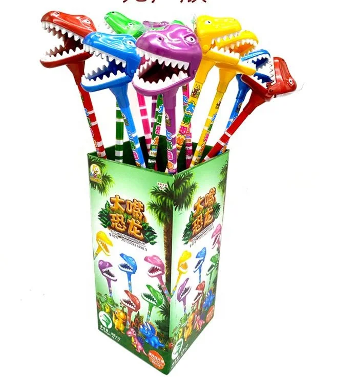 Novelty Kids Candy Toy Big Mouth Dinosaur Big Rex Candy Grabbers Toy With Light And Sound Candy Toy Container