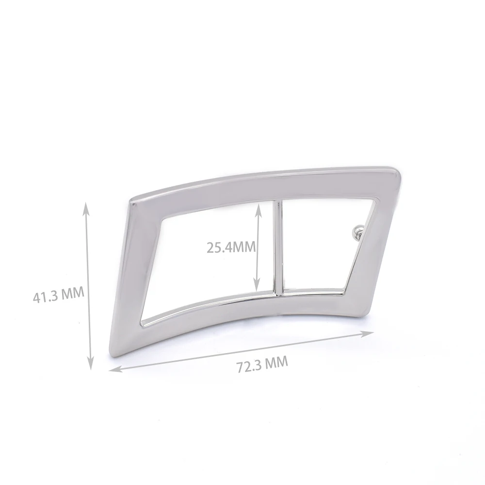 2023 Hot Sale Custom Bend Silver Simple Fashion Belt Buckle for Women