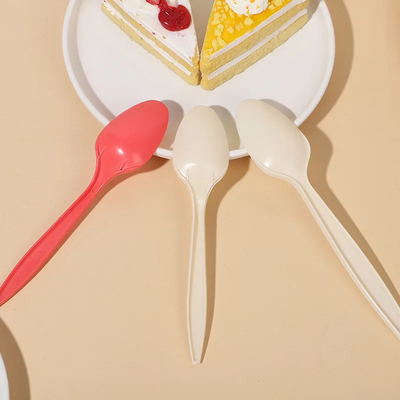 Degradable corn starch knife, fork and spoon disposable knife, fork and spoon tableware set customization