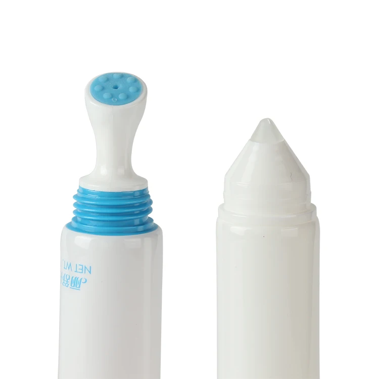 Custom luxury vibration eye cream tube packaging with different metal ceramics applicator