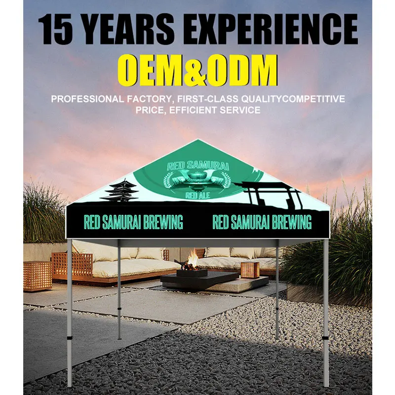 10*10Ft Pop Up Tent Custom Logo Printing Flags And Banners Table Cloth Display Tent For Making Business Promotion Event