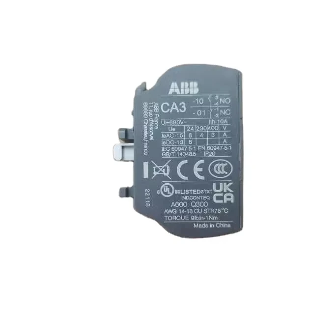 Дистрибьютор ABB оригинальный вспомогательный Контактный блок 1SBN011010T1010 CA3-10 1SBN011010T1001 CA3-01 контактор ABB