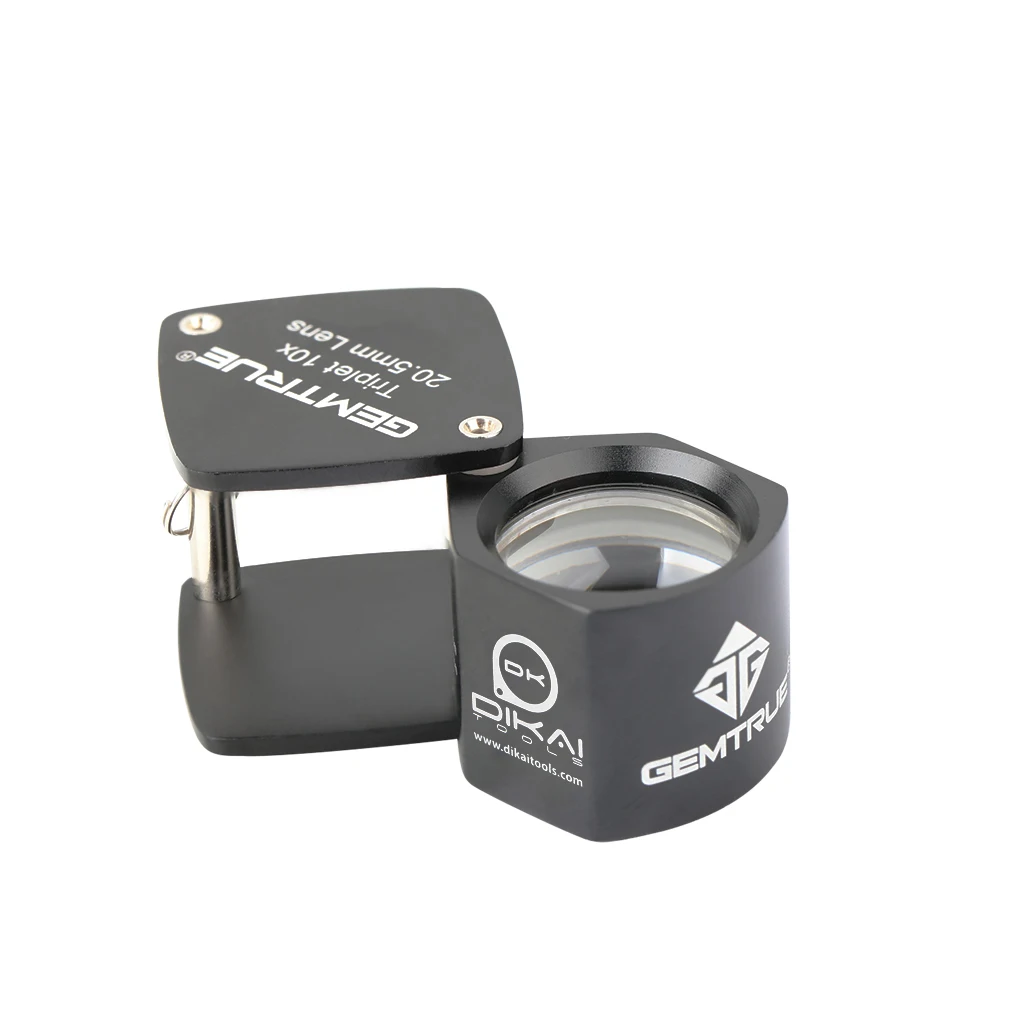 10X Diamond Jewelry Loupe Magnifier Tool Eye Magnifier Magnifying Glass Equipments Triplet Jewelers Eye Glass