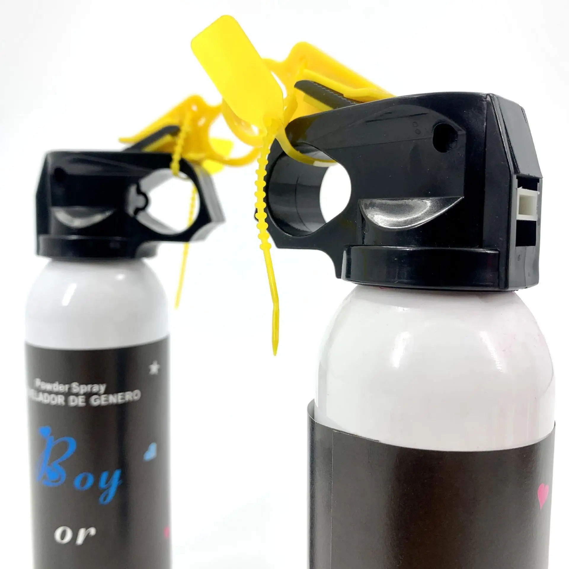 Custom boy or girl gender revealed fire extinguisher Cornmeal Popper Baby shower biodegradable party supplies decorated