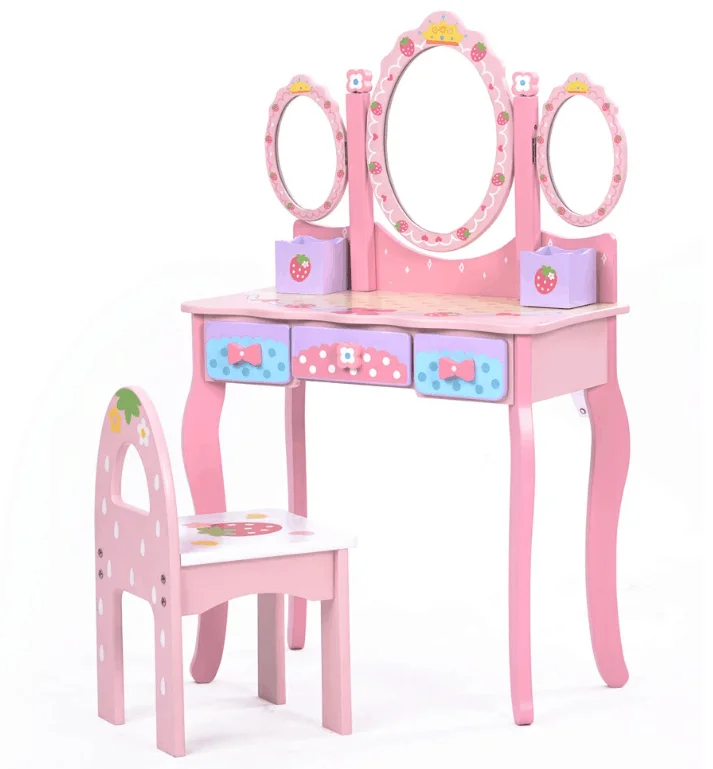 Vanity table kid dresser dressers 7drawers bedroom furniture wooden makeup dresser