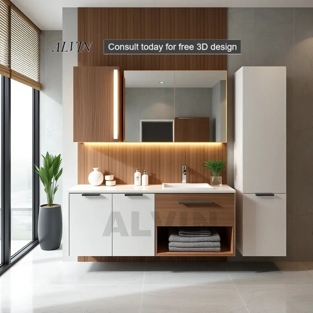 Luxury Design Floor Standing Bathroom Furniture manufactures Custom Bathroom Vanities