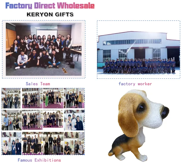 Custom dashboard  bobble head doll Beagle Miguelu resin dog bobbleheads