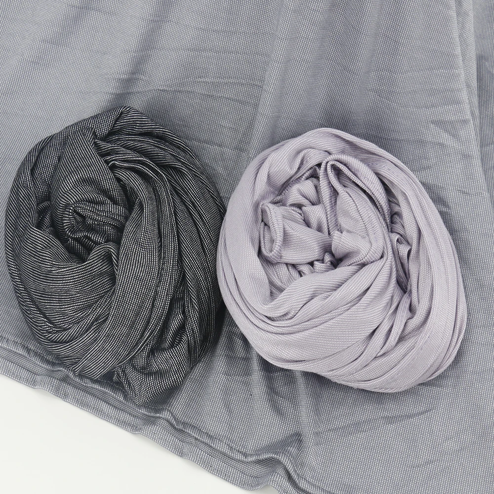New style In Stock ribbed jersey hijab scarfs Wholesale cotton Muslim women jacquard knitted jersey hijab
