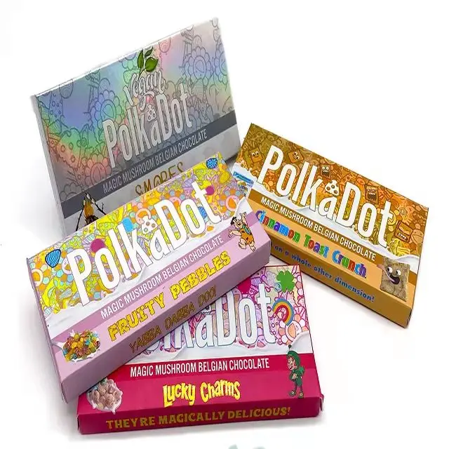Fancy custom holographic chocolate box chocolate bar packaging chocol bar box