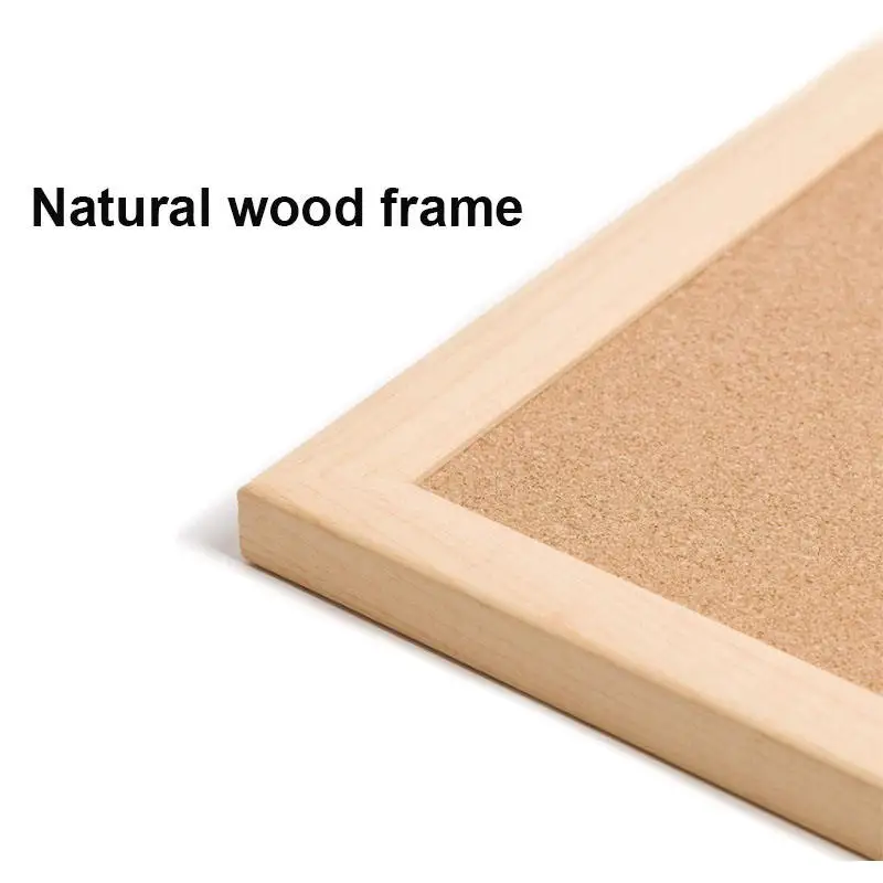 40x60cm Natural Wood Frame CorkBoard Whiteboard Type for Home Decoration