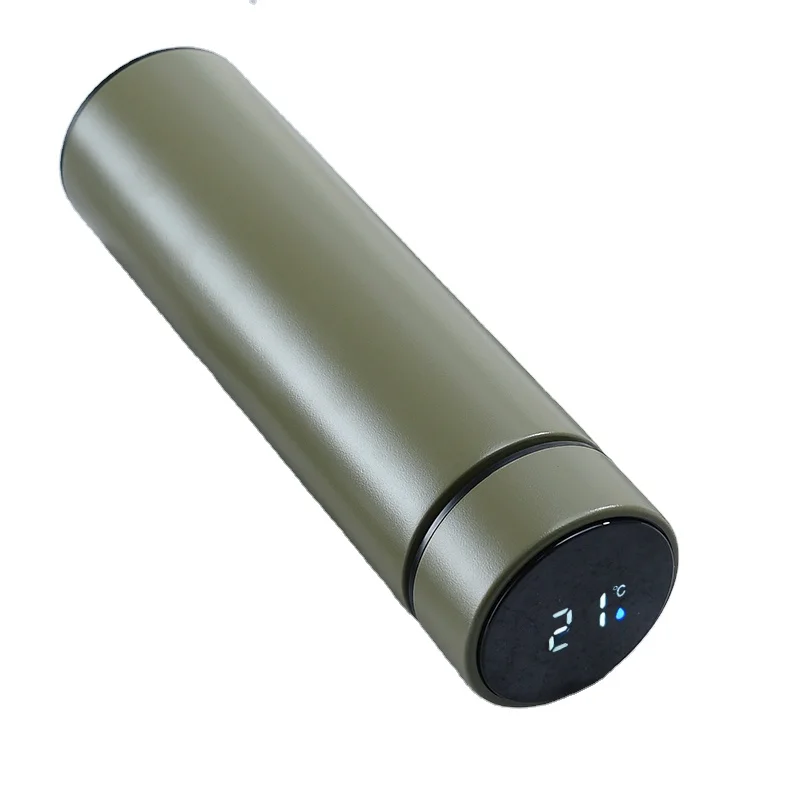 Outdoor LED temperature measuring thermos cup 17 oz 500 ml 304 stainless steel intelligent thermos cup