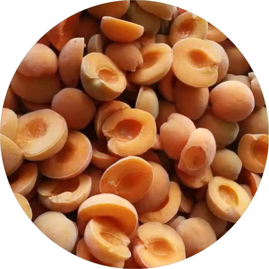 Seasonal Fruits IQF Apricot  quick frozen high-quality apricot halves wholesale frozen apricot halves 10kg per box/1kg per bag