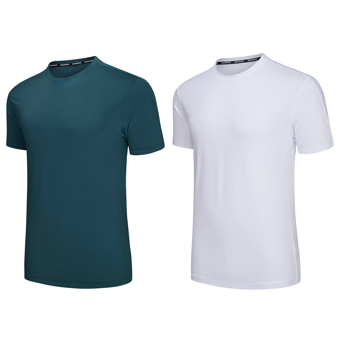 
Gym athletic sports wear custom polyester t shirt wholesale Custom Logo Breathable Sports Polyester Fitness mens gym T Shirt 