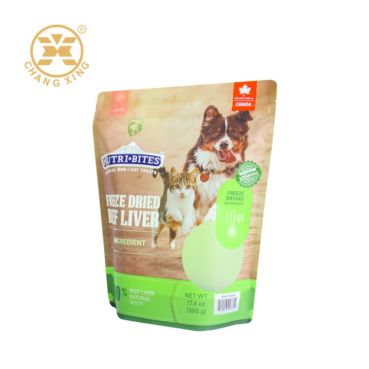 Custom Poly Zipper Pet Food Packaging Bag Plastic Treat Dog Printed Pouch Cat Litter Packaging Stand Up Pouch Bag