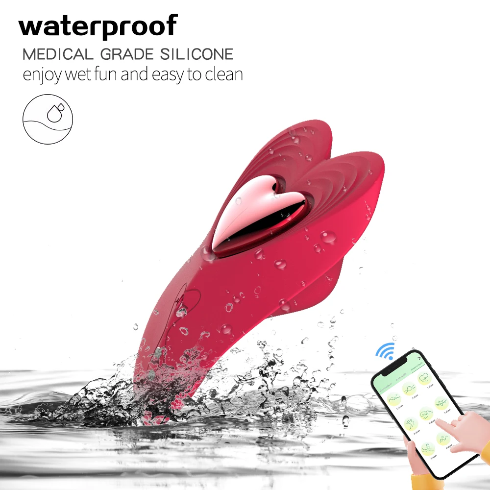 App Remote Control Female Vaginal Clitoral Stimulator Butterfly Wearable Panty G-Spot Women Vibrator with Strong Magnetic Clip