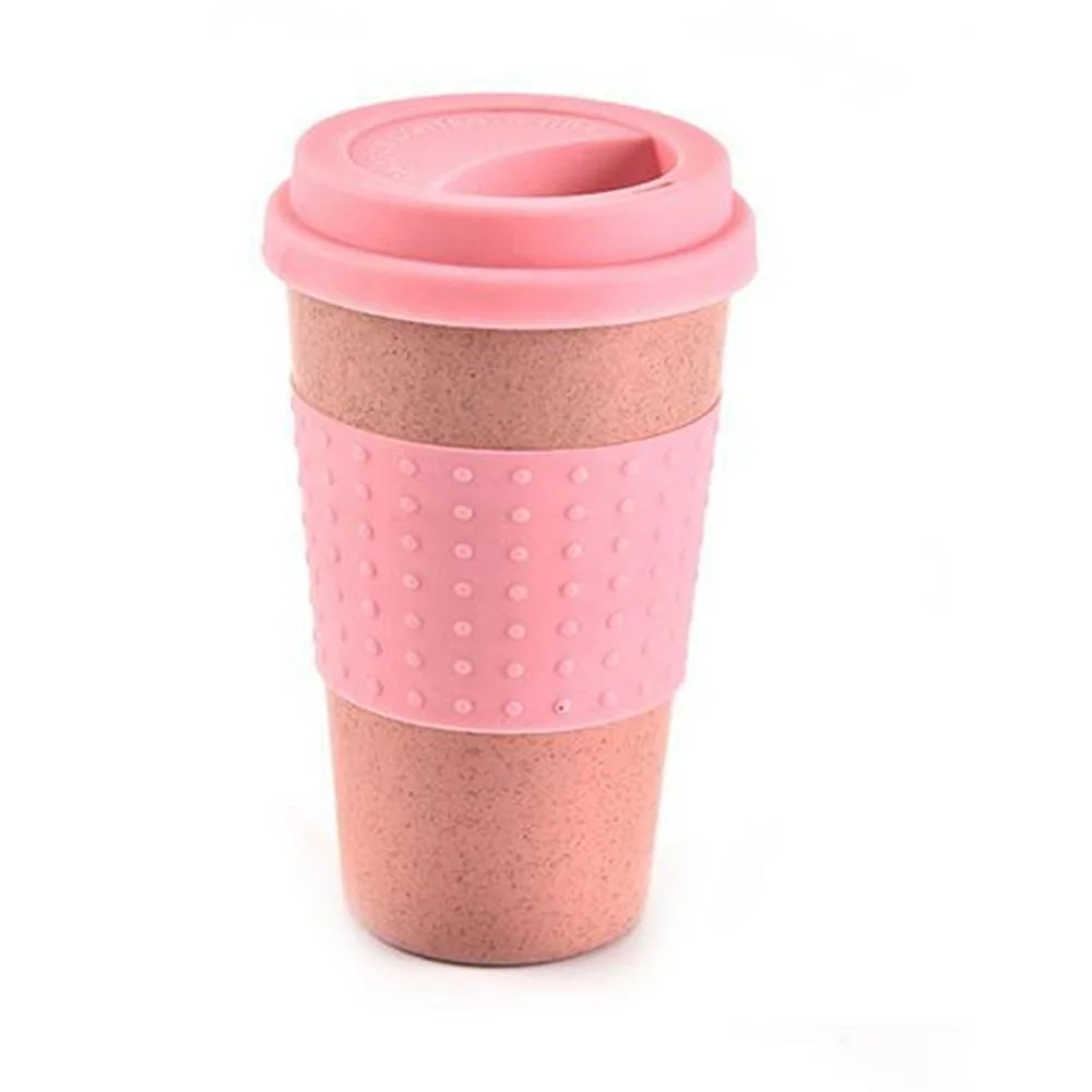  Кофейная кружка из пшеничной соломы и кукурузы Avecofe кофейные кружки шелкография логотипа или полноразмерная переводная Печать 12 унций с крышкой для 1