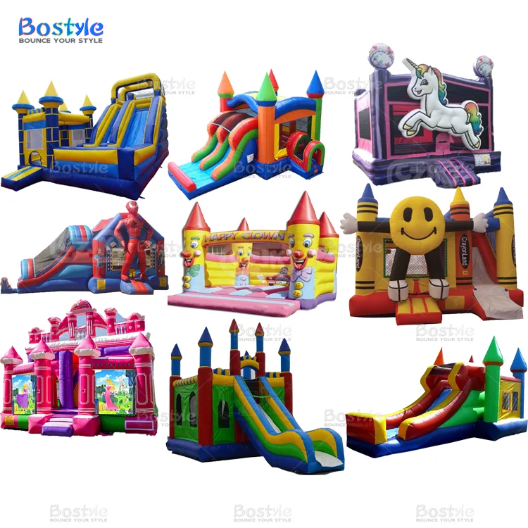 Bostyle CE коммерческий надувной замок пластиковый ПВХ прыгающий домик