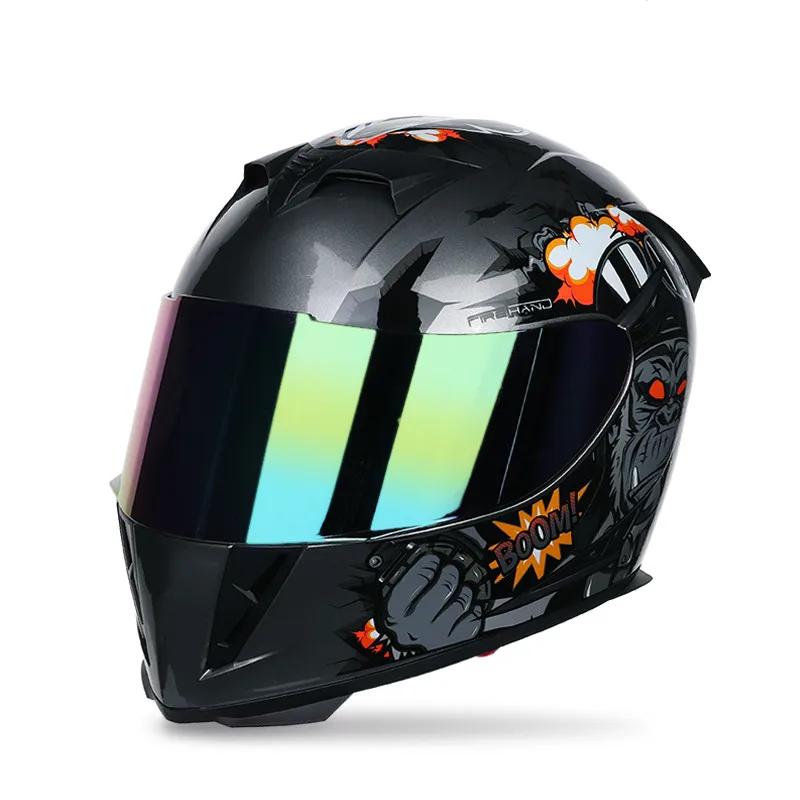Hot Sale Motorcycle Helmet Night Riding flip up motorcycle helmet with led sticker helmet