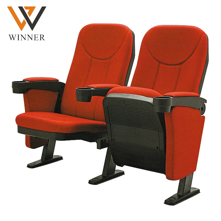 Double seater movie recliner cinema hall seat  folded movable chairs church auditorium theater chair