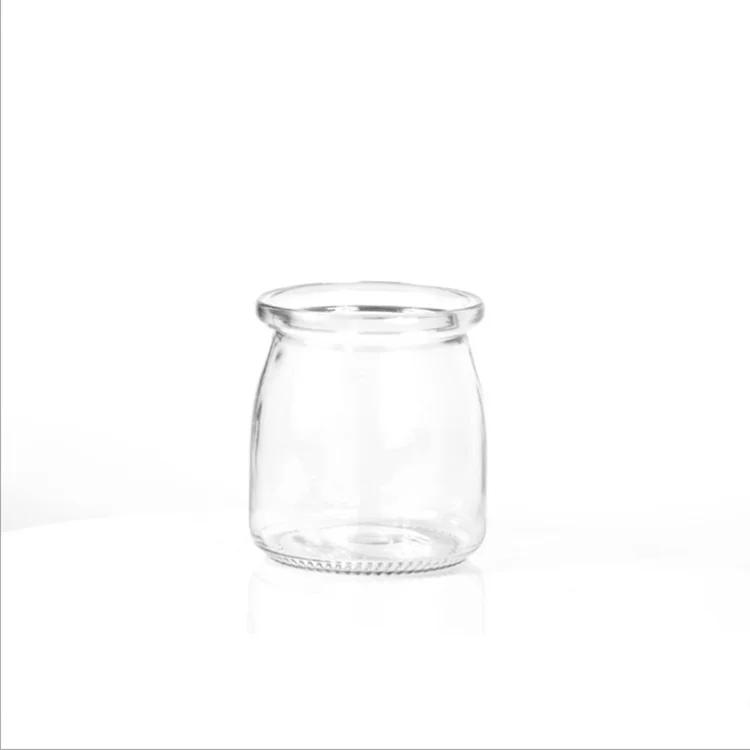 Wholesale Milk Drink Container Pot 150ml Glass Pudding Jar Yogurt Glass Jar 5oz With Cork Lid