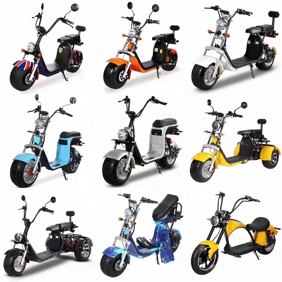 X1 1000W/1500W 60V Fat Tire Long Range Super Power Unfoldable  Electric Scooter Motorcycle Riding freely