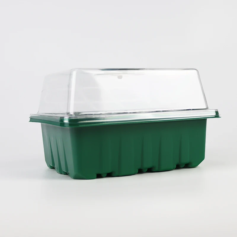 6/12 Hole Seedling Tray Kit with Cover Valve and Light Propagation Seed Nursery Tray