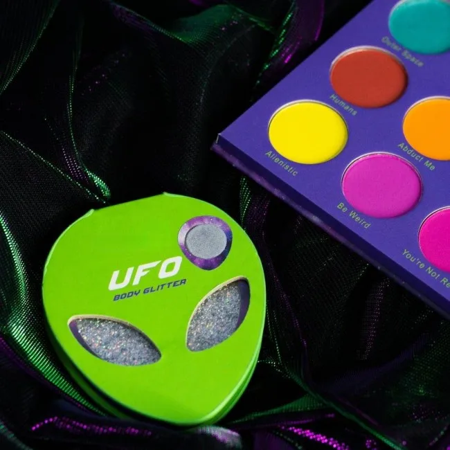 New Arrival Cosmetics UFO Face And Body Glitter For Festival Long Lasting Glitter Powder Makeup