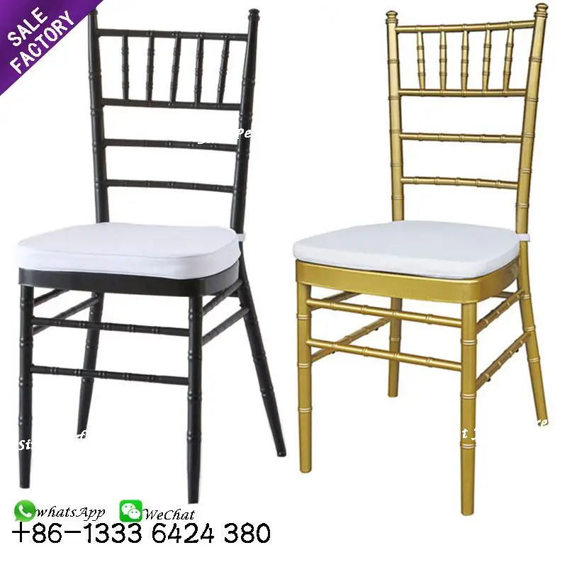 China good price gold black metal event banquet chivari chairs wedding for hotel