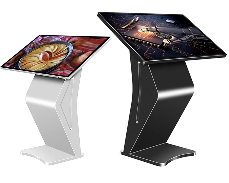 32 43 49 55 inch OEM K style floor standing touch screen kiosk indoor showroom digital signage advertising player