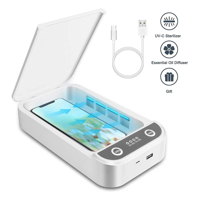 5W Wireless Charging UV Sterilizer Box and Portable UV Mobile Phone Sanitizer  Box for Makeup Watch Money