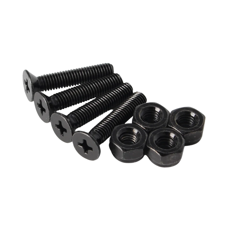 wholesale  phillips white black long bolts and nuts hardware 1 size 22mm yellow green skateboard bolts