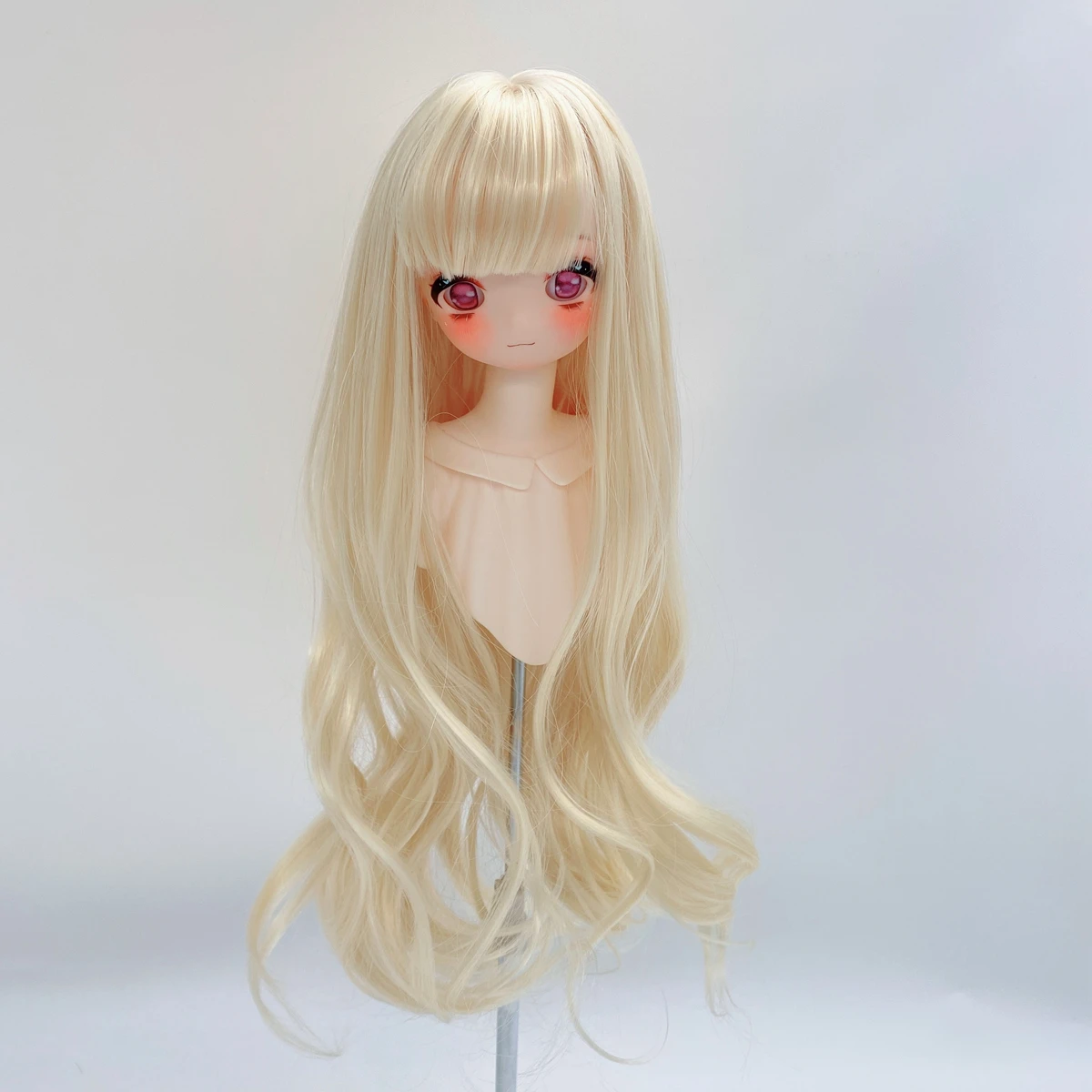 1/3 1/4 Doll Wig Blonde Brown Long Curly Wavy BJD Doll Wig For SD Doll Making Accessories