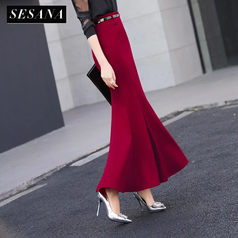 
Fashion Wine Red Burgundy Evening Party Skirt 