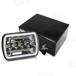 LWL081 103W Rectangle Hi/Low DRL Amber Turn Light Led Headlight 5x7 for Offroad 4x4 Headlight Led 5x7 faros