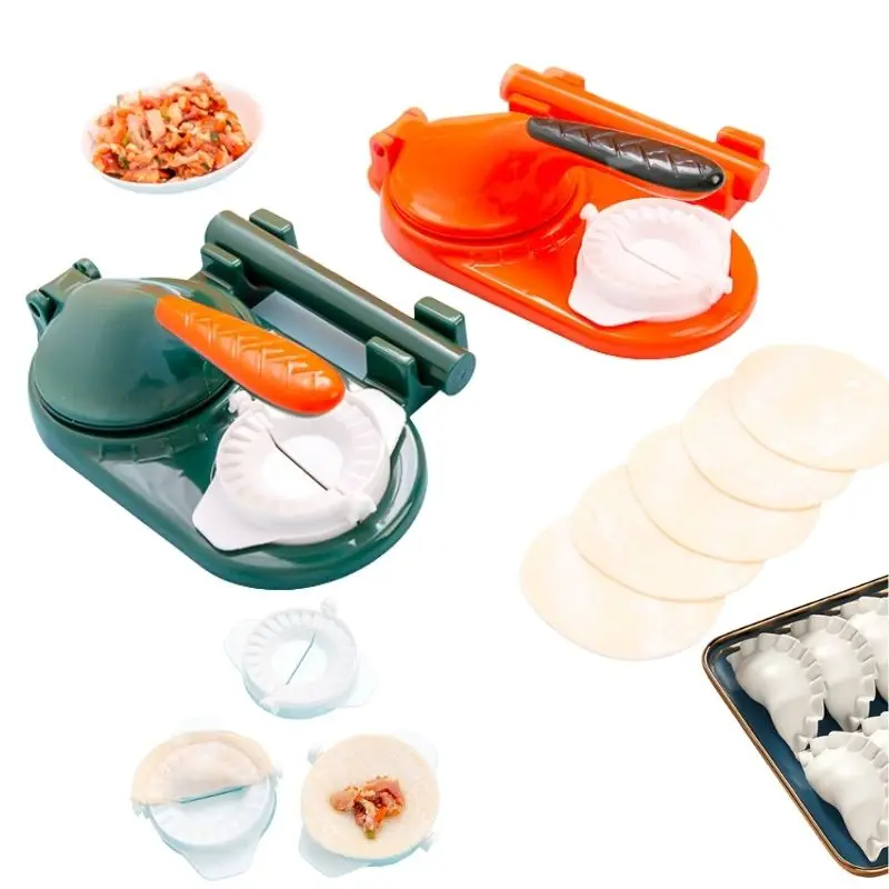 2 In 1 Dough Pressing Tool Set Mould Manual Press Crust Tool Portable Ravioli Wrapper DIY Dumpling Maker