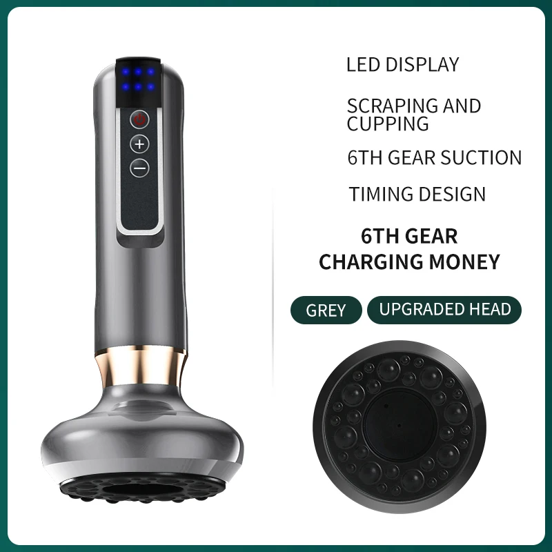 Electric 6 Gears USB Charging Vacuum Suction Back Gua Sha Back Massager Tool Cupping Therapy Massager Vacuum Cupping Machine