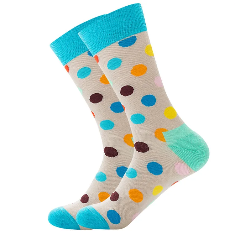 XIANGHUI оптовый заказ; Новая женская мода; 12 видов цветов жаккардовые забавные горошек хлопчатобумажная круглым счастливые носки