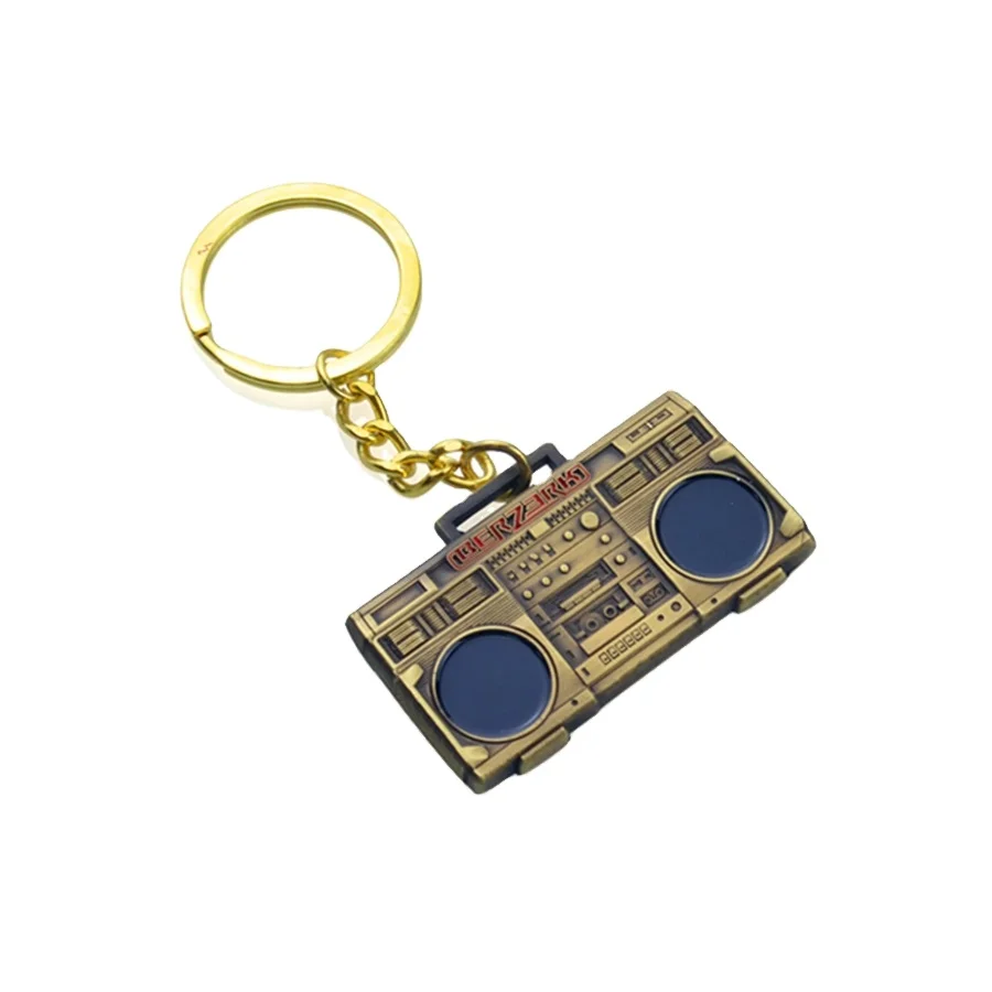 Nostalgic gift heavy metal vintage cassette player keychain